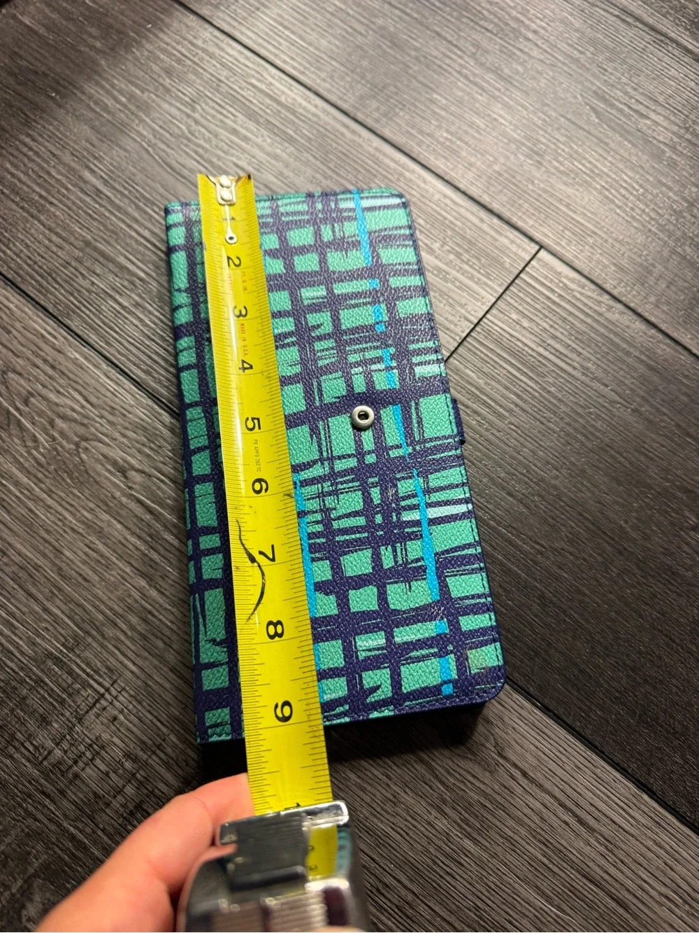 Vera Bradley Teal and Navy Plaid Wallet - Picture 7 of 7